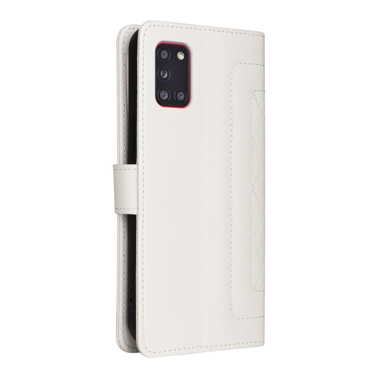 For Samsung Galaxy A31 EU Version Diamond Lattice Leather Flip Phone Case