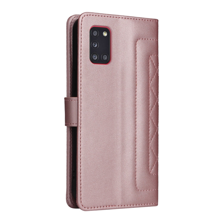 For Samsung Galaxy A31 EU Version Diamond Lattice Leather Flip Phone Case