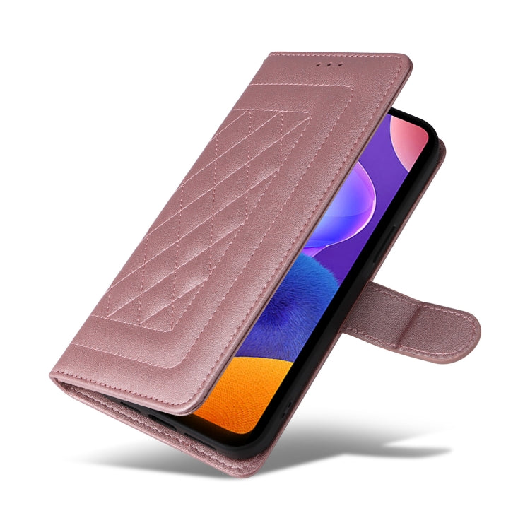 For Samsung Galaxy A31 EU Version Diamond Lattice Leather Flip Phone Case