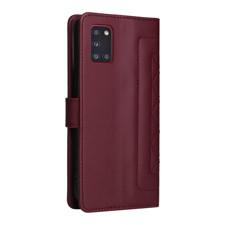 For Samsung Galaxy A31 EU Version Diamond Lattice Leather Flip Phone Case