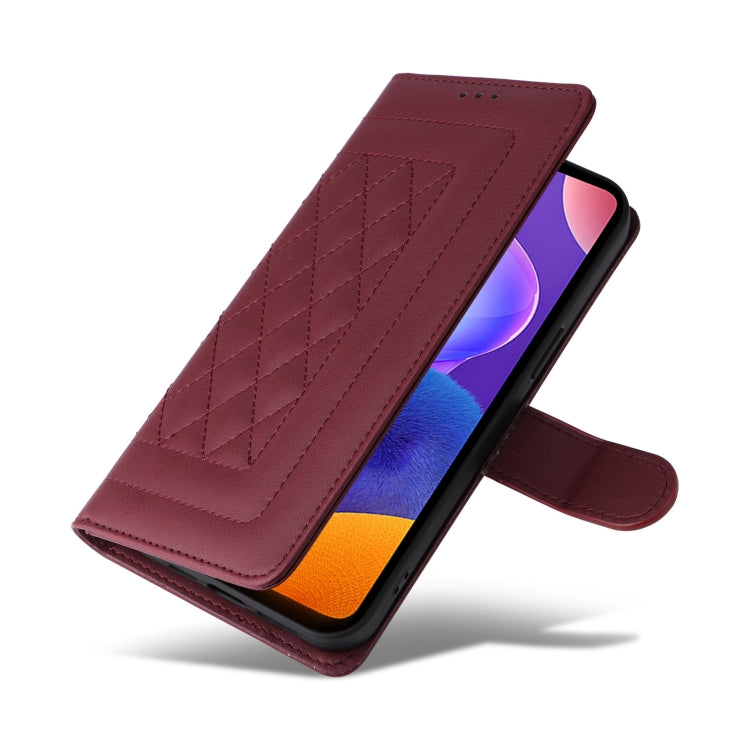 For Samsung Galaxy A31 EU Version Diamond Lattice Leather Flip Phone Case