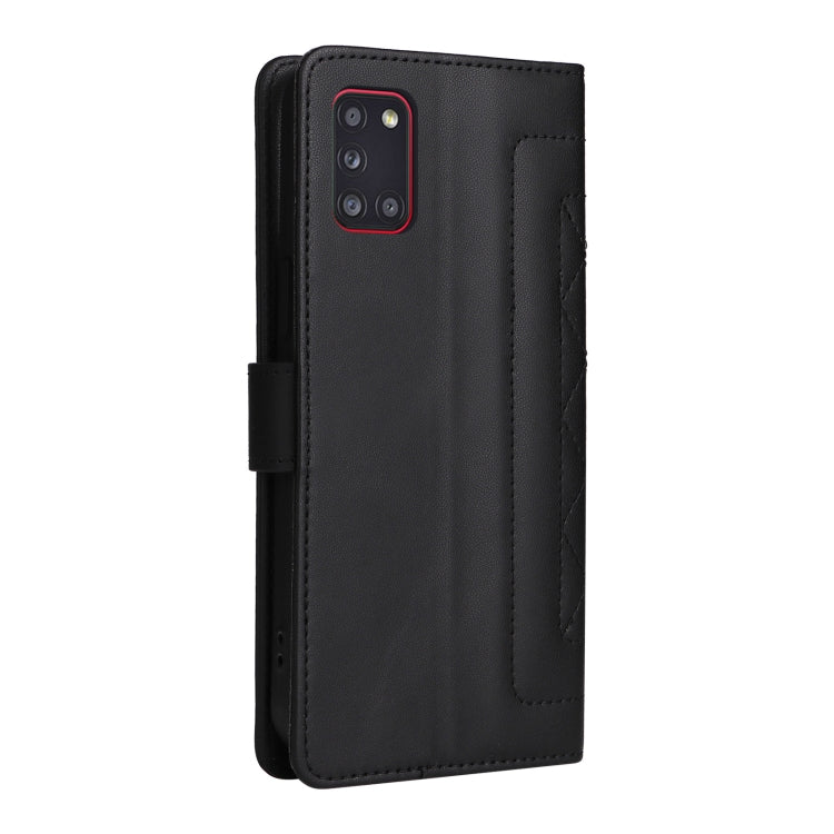 For Samsung Galaxy A31 EU Version Diamond Lattice Leather Flip Phone Case