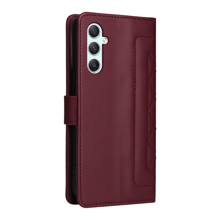 For Samsung Galaxy A34 5G Diamond Lattice Leather Flip Phone Case