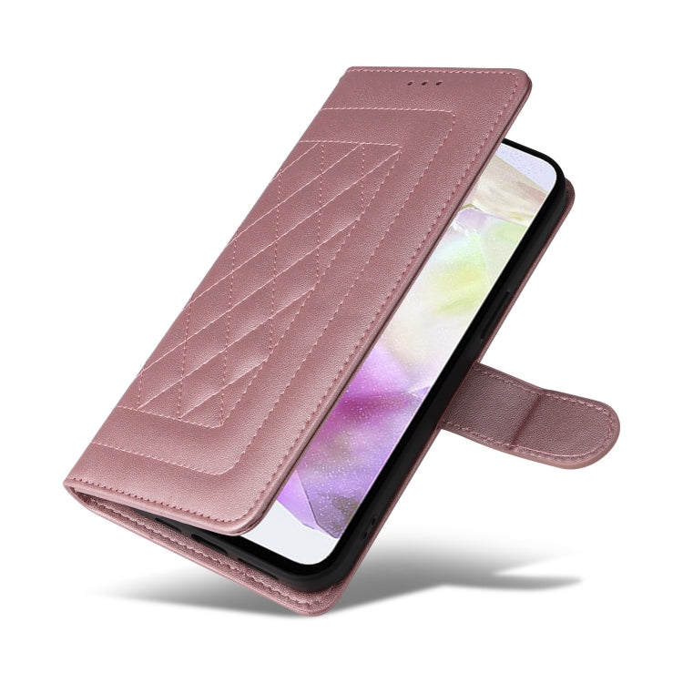 For Samsung Galaxy A35 Diamond Lattice Leather Flip Phone Case