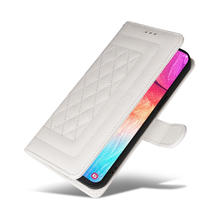 For Samsung Galaxy A50 Diamond Lattice Leather Flip Phone Case