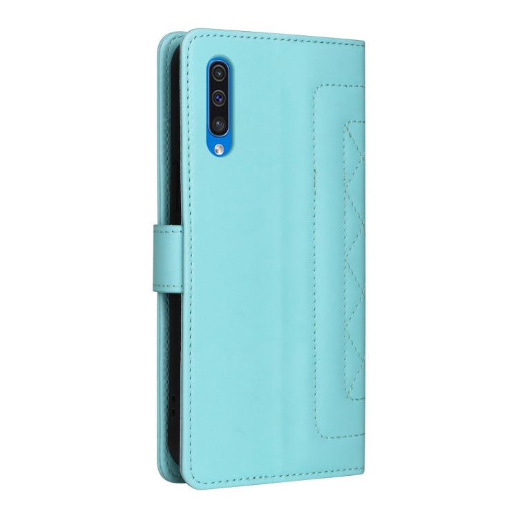 For Samsung Galaxy A50 Diamond Lattice Leather Flip Phone Case
