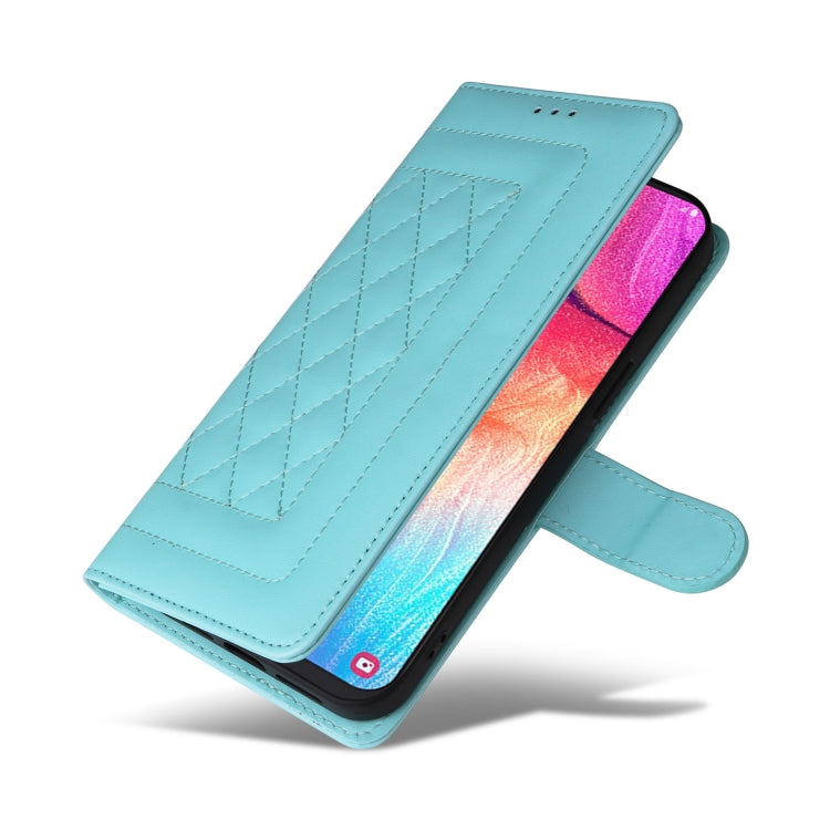 For Samsung Galaxy A50 Diamond Lattice Leather Flip Phone Case