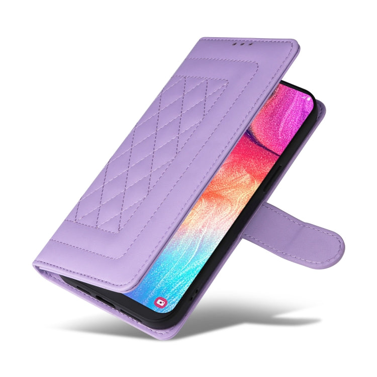 For Samsung Galaxy A50 Diamond Lattice Leather Flip Phone Case