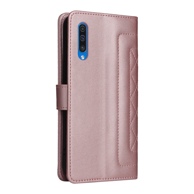 For Samsung Galaxy A50 Diamond Lattice Leather Flip Phone Case