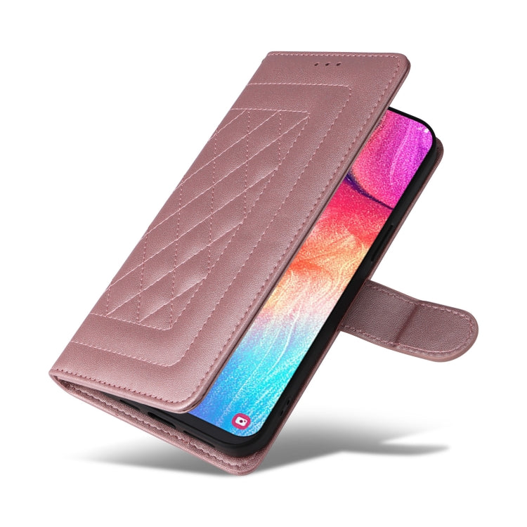 For Samsung Galaxy A50 Diamond Lattice Leather Flip Phone Case