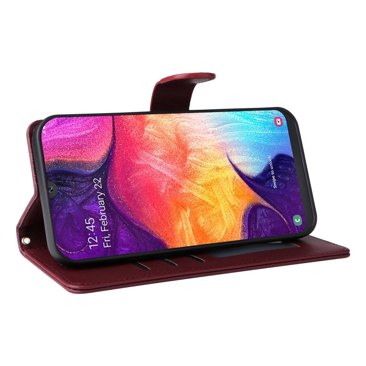 For Samsung Galaxy A50 Diamond Lattice Leather Flip Phone Case