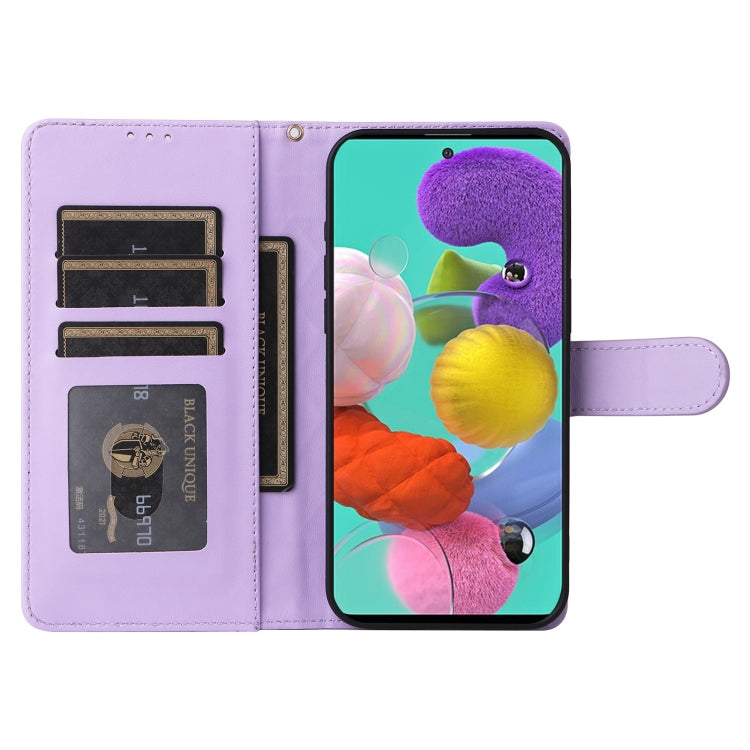 For Samsung Galaxy A51 Diamond Lattice Leather Flip Phone Case