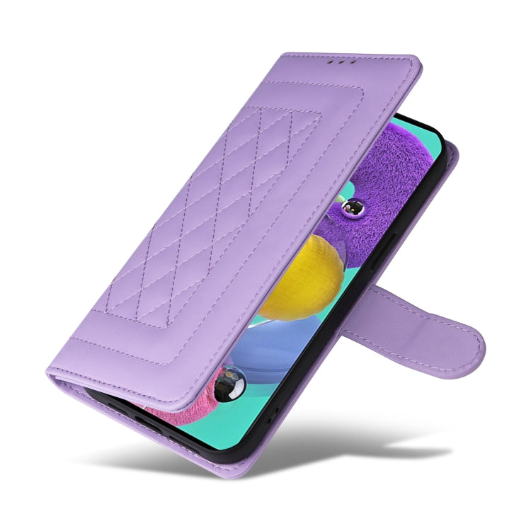 For Samsung Galaxy A51 Diamond Lattice Leather Flip Phone Case