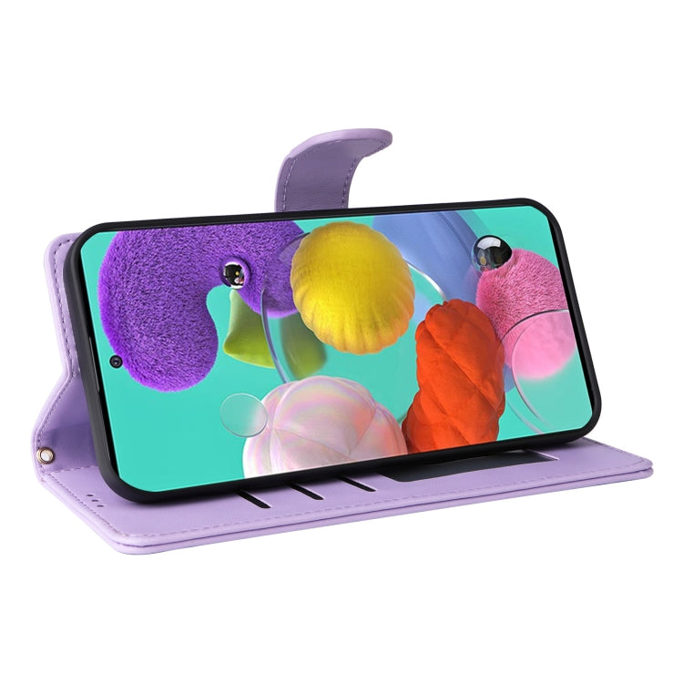 For Samsung Galaxy A51 Diamond Lattice Leather Flip Phone Case