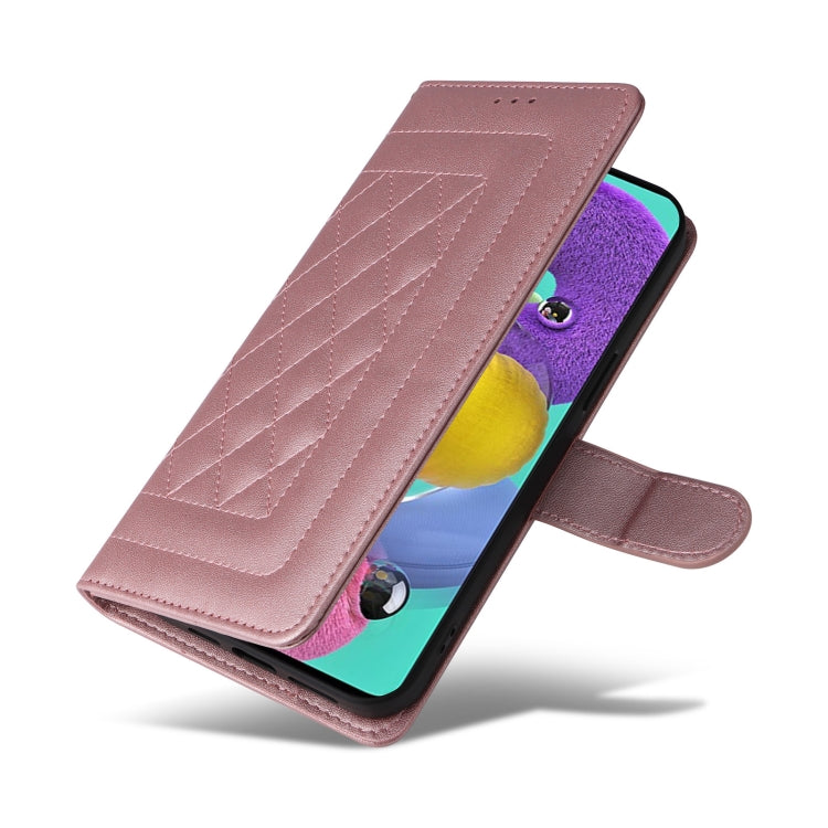 For Samsung Galaxy A51 Diamond Lattice Leather Flip Phone Case