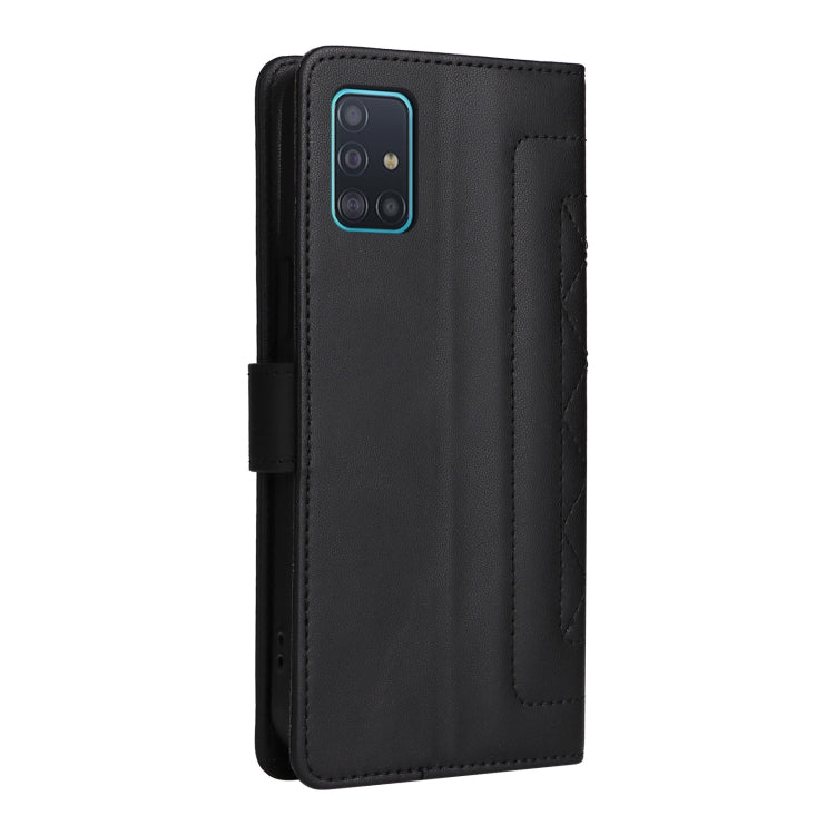 For Samsung Galaxy A51 Diamond Lattice Leather Flip Phone Case