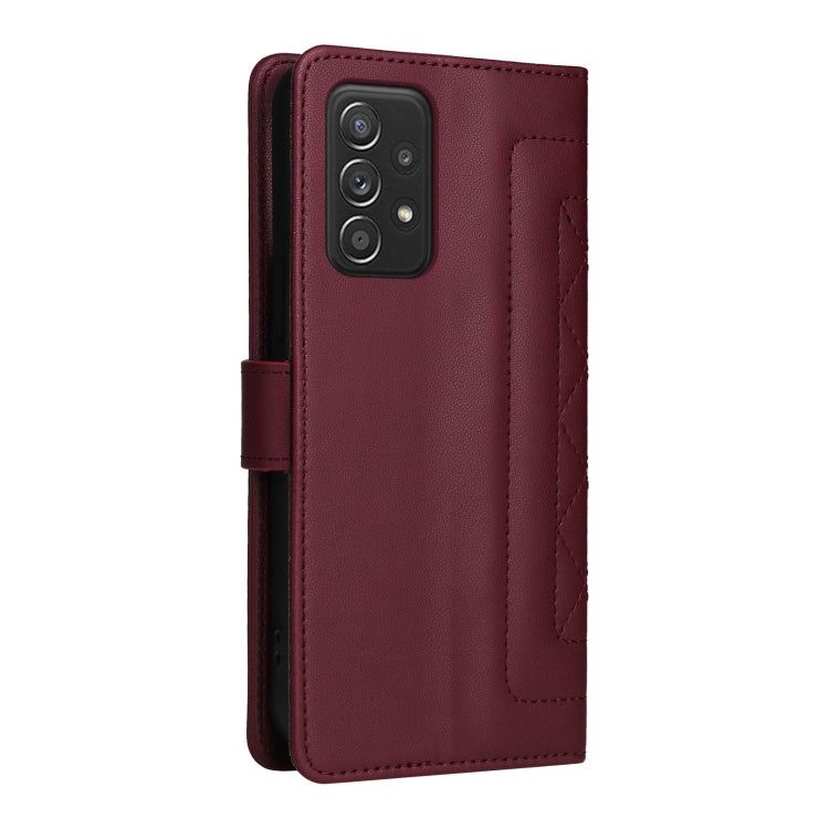 For Samsung Galaxy A52 Diamond Lattice Leather Flip Phone Case