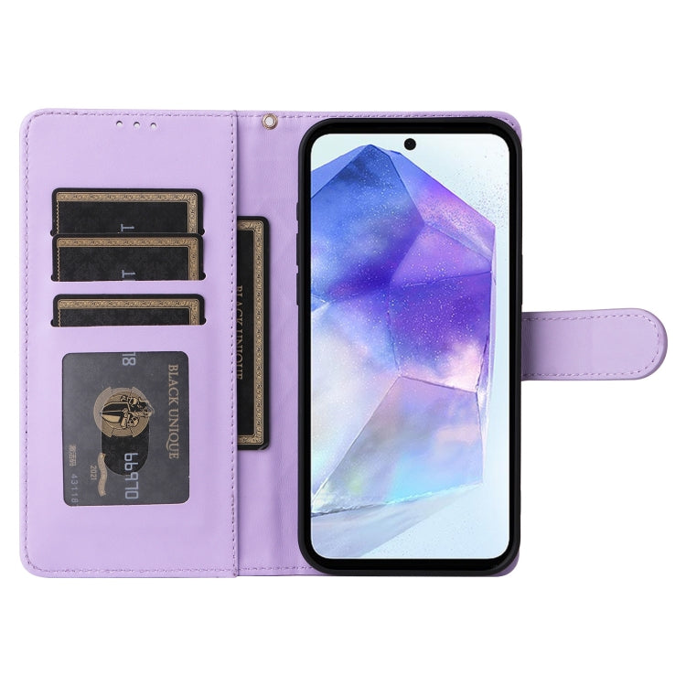 For Samsung Galaxy A55 Diamond Lattice Leather Flip Phone Case
