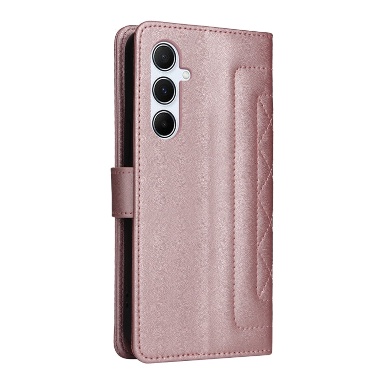 For Samsung Galaxy A55 Diamond Lattice Leather Flip Phone Case
