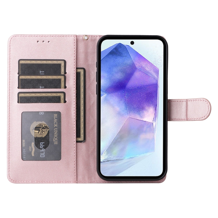 For Samsung Galaxy A55 Diamond Lattice Leather Flip Phone Case