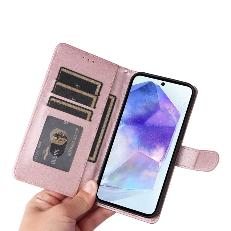 For Samsung Galaxy A55 Diamond Lattice Leather Flip Phone Case