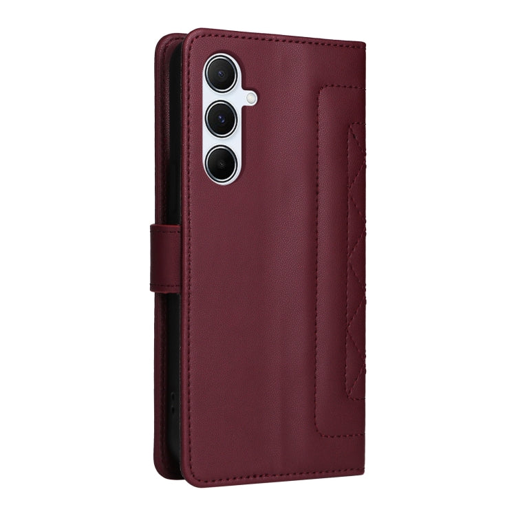 For Samsung Galaxy A55 Diamond Lattice Leather Flip Phone Case