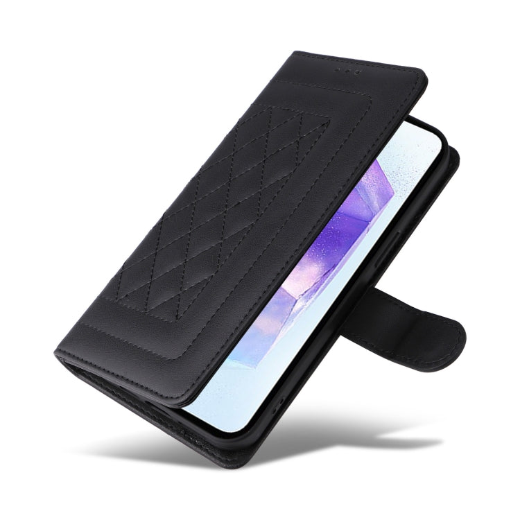 For Samsung Galaxy A55 Diamond Lattice Leather Flip Phone Case