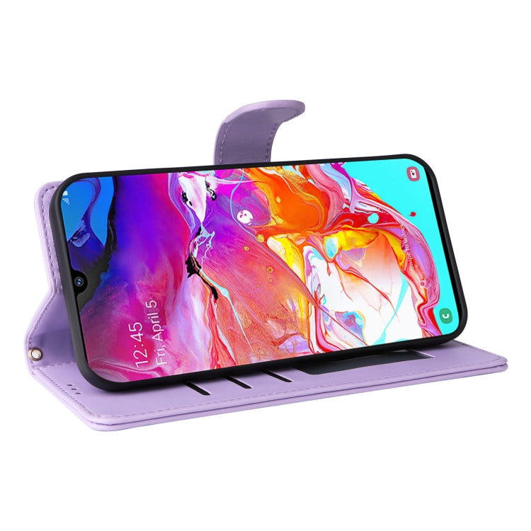 For Samsung Galaxy A70 Diamond Lattice Leather Flip Phone Case