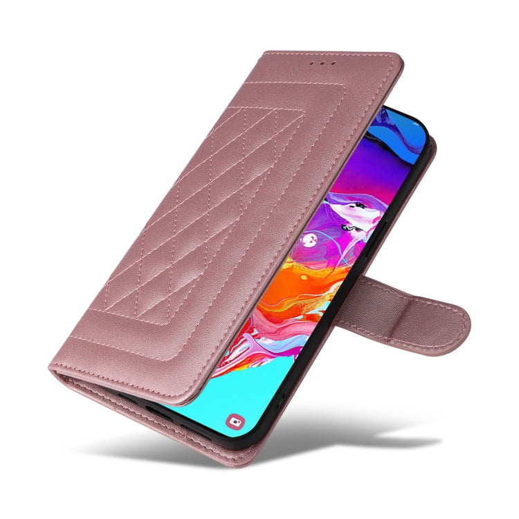 For Samsung Galaxy A70 Diamond Lattice Leather Flip Phone Case