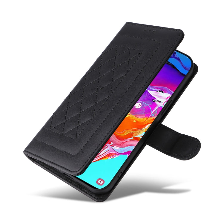 For Samsung Galaxy A70 Diamond Lattice Leather Flip Phone Case