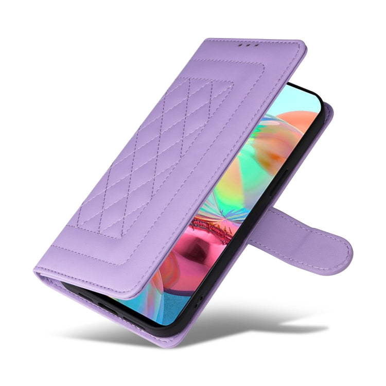 For Samsung Galaxy A71 Diamond Lattice Leather Flip Phone Case