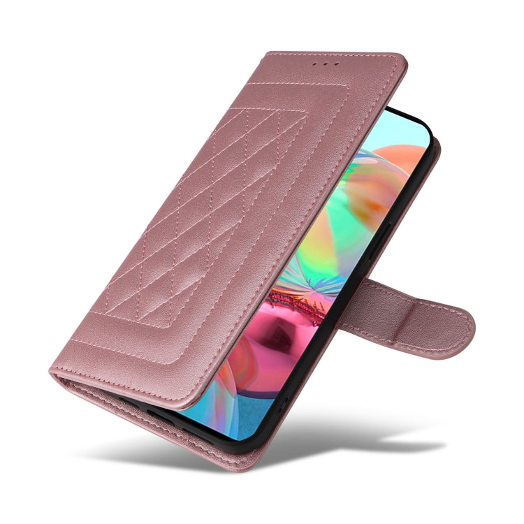 For Samsung Galaxy A71 Diamond Lattice Leather Flip Phone Case