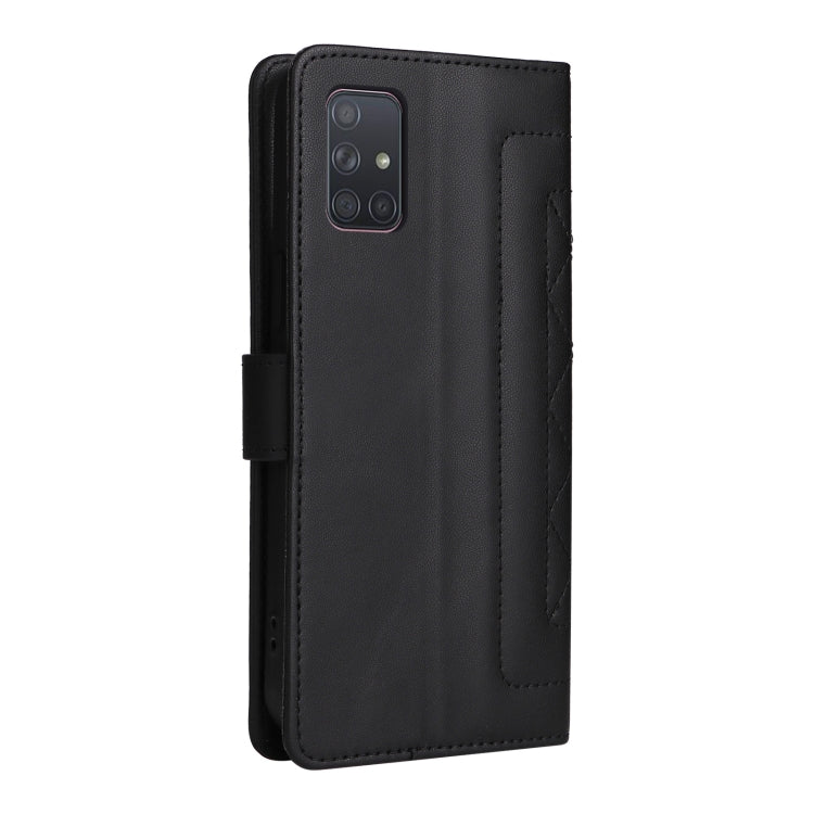For Samsung Galaxy A71 Diamond Lattice Leather Flip Phone Case