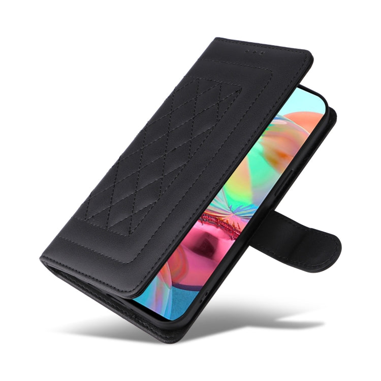 For Samsung Galaxy A71 Diamond Lattice Leather Flip Phone Case
