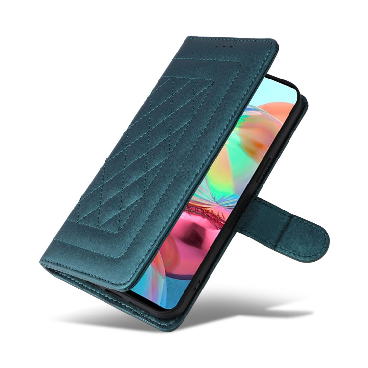For Samsung Galaxy A71 Diamond Lattice Leather Flip Phone Case