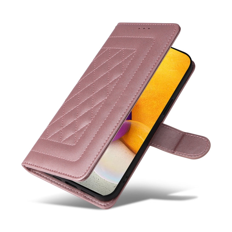 For Samsung Galaxy A72 Diamond Lattice Leather Flip Phone Case