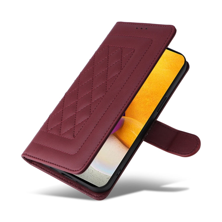 For Samsung Galaxy A72 Diamond Lattice Leather Flip Phone Case