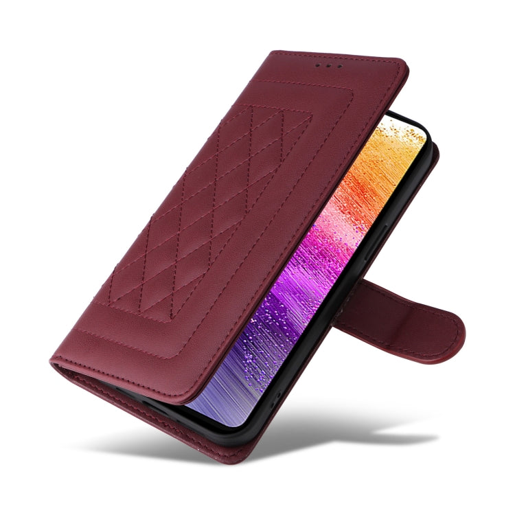 For Samsung Galaxy A73 5G Diamond Lattice Leather Flip Phone Case