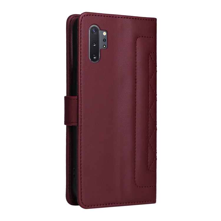 For Samsung Galaxy Note10+ Diamond Lattice Leather Flip Phone Case