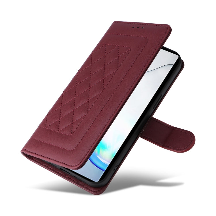 For Samsung Galaxy Note10+ Diamond Lattice Leather Flip Phone Case