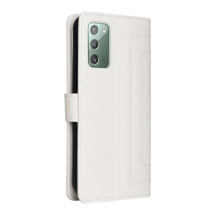 For Samsung Galaxy Note20 Diamond Lattice Leather Flip Phone Case