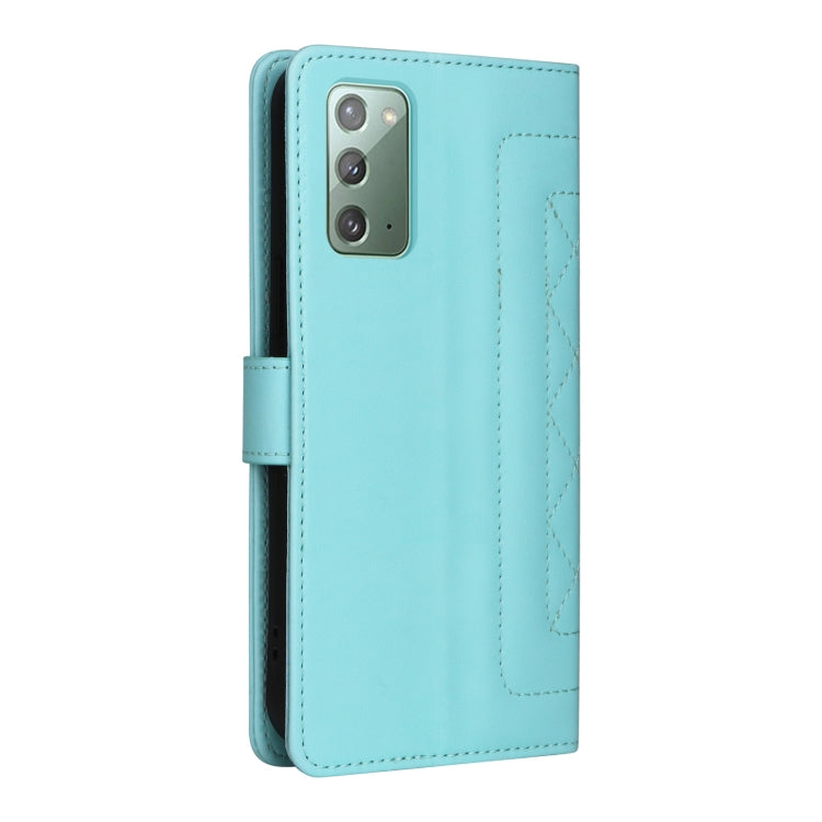 For Samsung Galaxy Note20 Diamond Lattice Leather Flip Phone Case