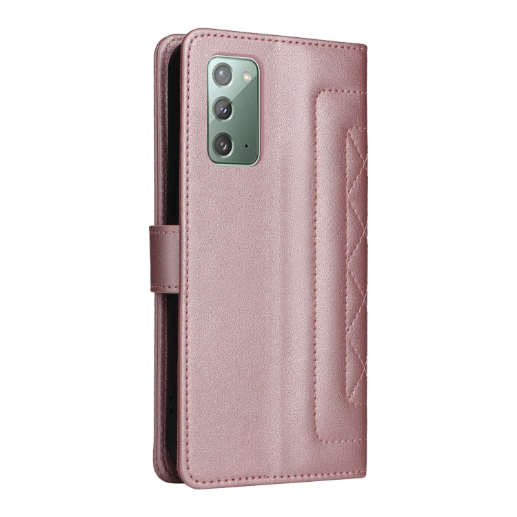 For Samsung Galaxy Note20 Diamond Lattice Leather Flip Phone Case