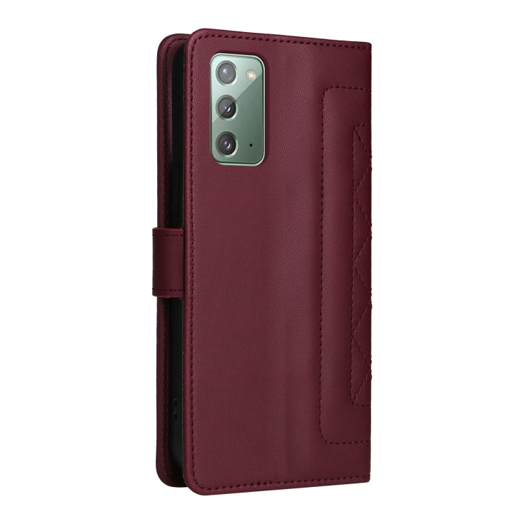 For Samsung Galaxy Note20 Diamond Lattice Leather Flip Phone Case