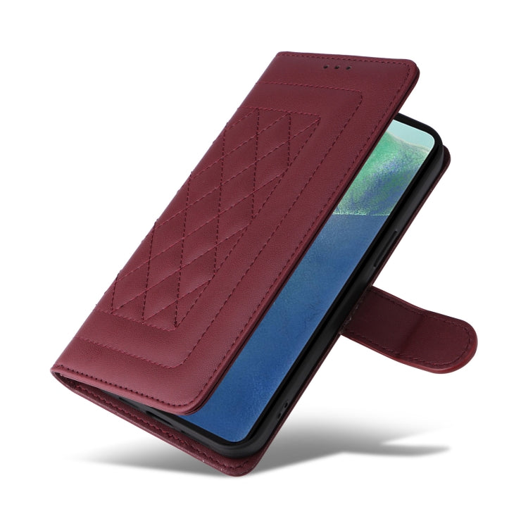 For Samsung Galaxy Note20 Diamond Lattice Leather Flip Phone Case