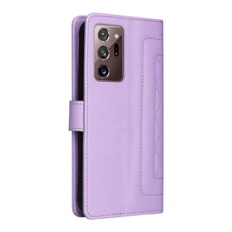For Samsung Galaxy Note20 Ultra Diamond Lattice Leather Flip Phone Case