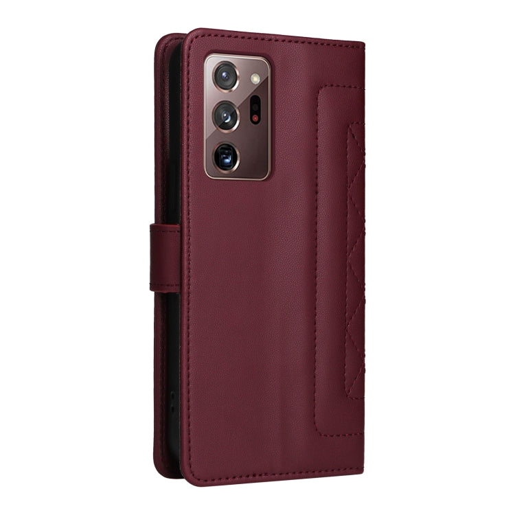 For Samsung Galaxy Note20 Ultra Diamond Lattice Leather Flip Phone Case