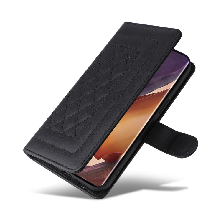 For Samsung Galaxy Note20 Ultra Diamond Lattice Leather Flip Phone Case