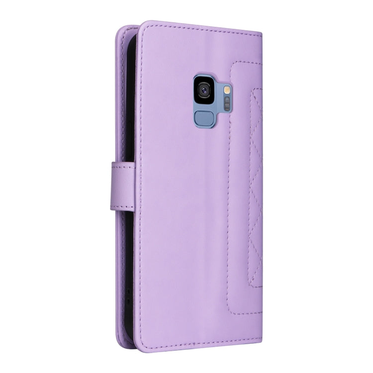 For Samsung Galaxy S9 Diamond Lattice Leather Flip Phone Case