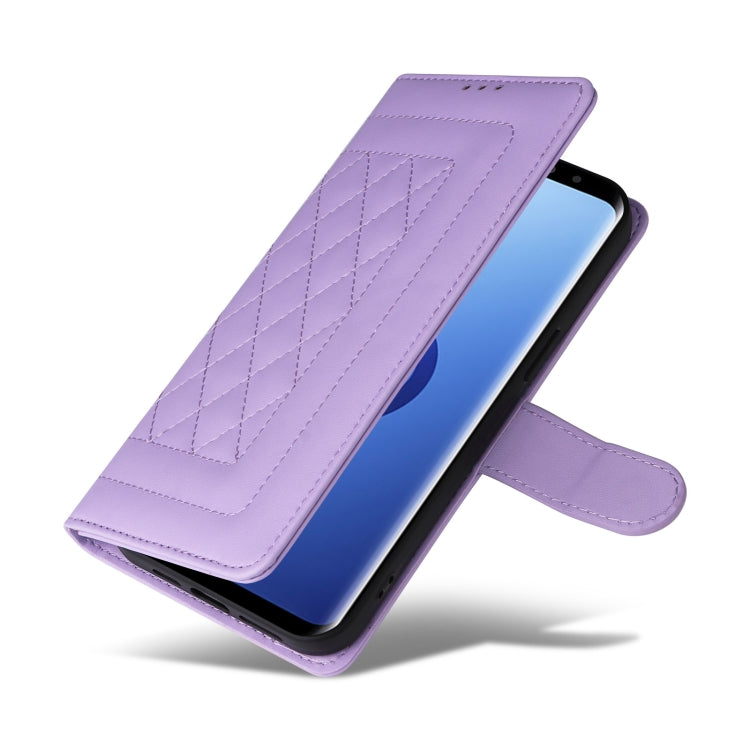For Samsung Galaxy S9 Diamond Lattice Leather Flip Phone Case